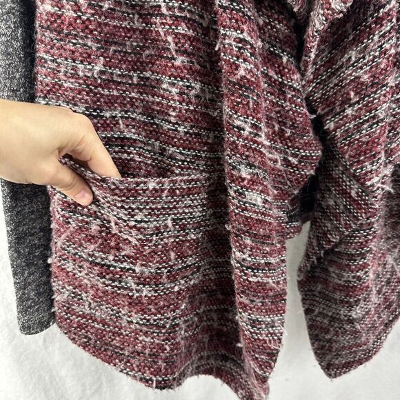 Lucky Lotus Lucky Brand Waterfall Wool Blend Knit Cardigan Sweater Womens M - Picture 8 of 13